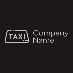 Taxi logo on a Bokara Grey background - Automotive & Vehicle