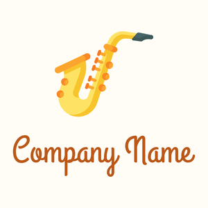 Saxophone on a Floral White background