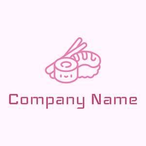 Sushi logo on a Lavender Blush background - Food & Drink