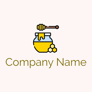 Honey logo on a Snow background - Food & Drink