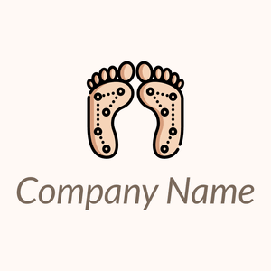 Foot logo on a Seashell background - Medical & Pharmaceutical