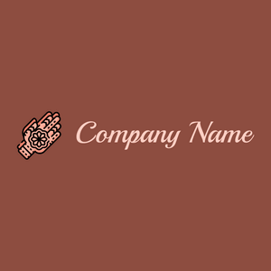 Henna logo on a Mule Fawn background - Religious