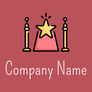 Red carpet logo on a Blush background - Entertainment & Arts