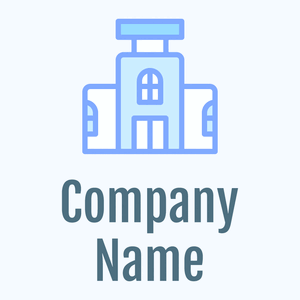 Blue Hotel logo on a light Blue background - Architectural