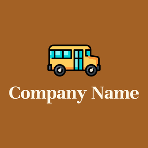 Bus logo on a brown background - Automotive & Vehicle