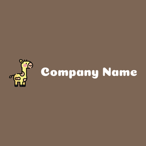 Giraffe on a Roman Coffee background - Animals & Pets