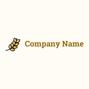 Curved Wheat logo on a Floral White background - Agriculture