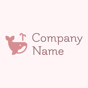 Whale logo on a Lavender Blush background - Abstract