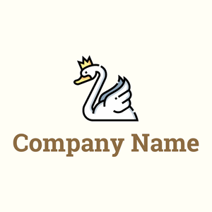 Swan logo on a Ivory background - Animals & Pets