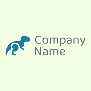 Tyrannosaurus rex logo on a Light Yellow background - Abstract