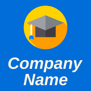 Graduation hat logo on a Navy Blue background - Community & Non-Profit