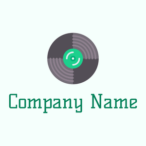 Vinyl logo on a Mint Cream background - Abstract