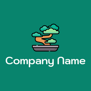 Bonsai logo on a Pine Green background - Environmental & Green