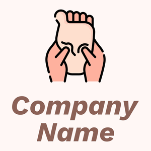 Foot massage logo on a Snow background - Medical & Pharmaceutical