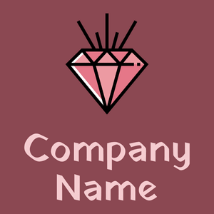 Pink diamond logo on a dark red background - Fashion & Beauty