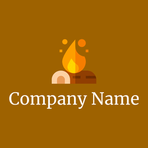 Orange Peel Campfire on a Olive background - Landscaping