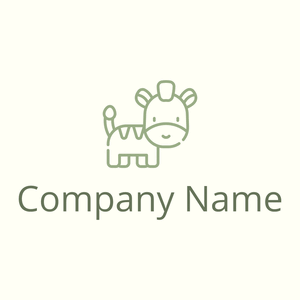 Zebra logo on a Ivory background - Animals & Pets