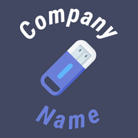 Flash drive logo on a Blue Zodiac background - Computer