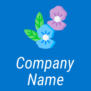 Flower logo on a Navy Blue background - Floral