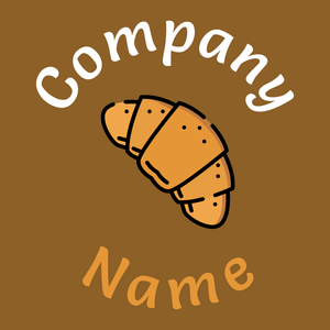 Croissant logo on a Afghan Tan background - Food & Drink