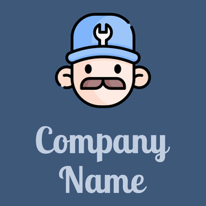 Plumber logo on a Chambray background - Business & Consulting