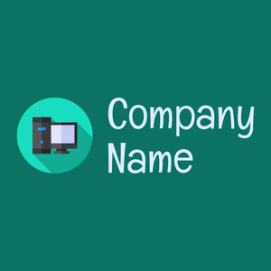 Computer logo on a Deep Sea background - Computer