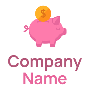 Tickle Me Pink Piggy bank on a White background - Business & Consulting