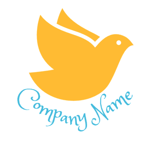 Yellow dove logo - Religious