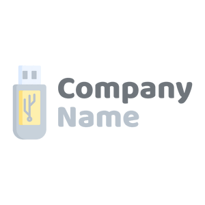 Usb drive logo on a White background - Computer