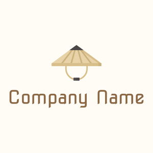 Bamboo hat logo on a Floral White background - Environmental & Green