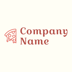 Pizza slice logo on a Ivory background - Food & Drink