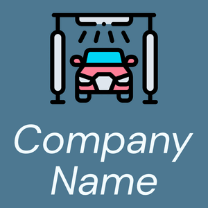 Car wash logo on a grey background - Automotive & Vehicle