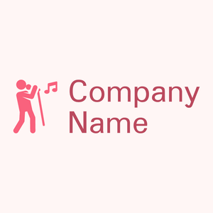 Singing man logo on a Snow background - Entertainment & Arts