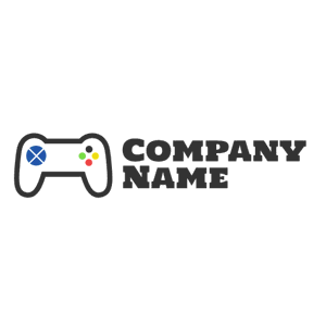 Logo with a gamepad in different colors - Computer