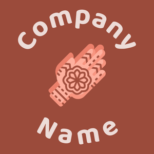 Henna logo on a Cognac background - Religious