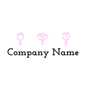 3 violet flowers logo - Dating