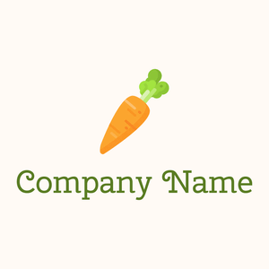 Carrot logo on a Seashell background - Agriculture