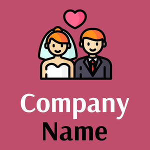 Wedding couple logo on a Royal Heath background - Fashion & Beauty