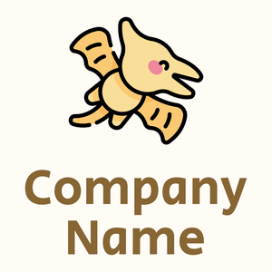 Dinosaur logo on a Floral White background - Animals & Pets