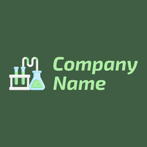 Laboratory logo on a Grey-Asparagus background - Medical & Pharmaceutical