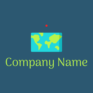 World map logo on a Chathams Blue background - Environmental & Green