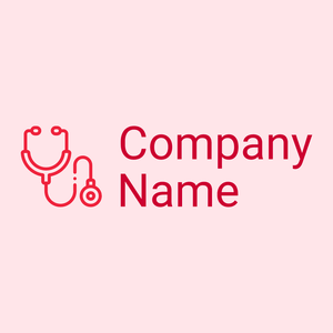 Stethoscope logo on a Misty Rose background - Medical & Pharmaceutical