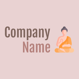 Buddha logo on a pale background - Religious