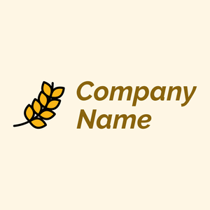 Outlined Wheat logo on a Corn Silk background - Agriculture