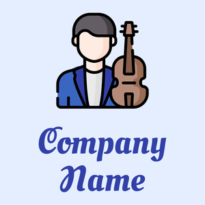 Musician logo on a Alice Blue background - Entertainment & Arts