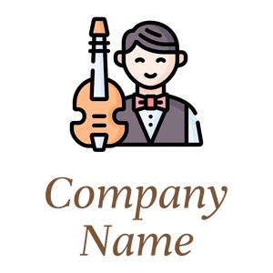 Violinist logo on a White background - Entertainment & Arts