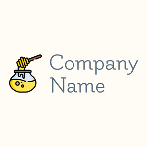 Honey logo on a Floral White background - Food & Drink