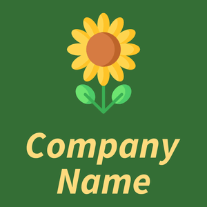 Sunflower logo on a Japanese Laurel background - Agriculture