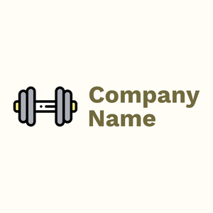 Grey Dumbbell on a Floral White background - Sports