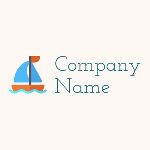 Boat logo on a Seashell background - Automotive & Vehicle